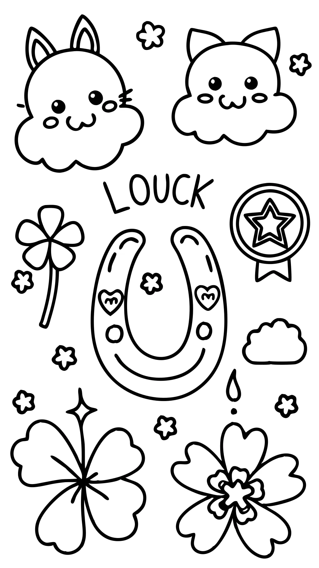 good luck coloring pages